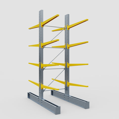 Cantilever Rack - Double Sided - Heavy Duty - Powder Coated - Full Bay - Height 4572mm