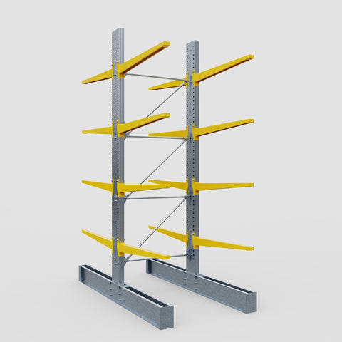 Cantilever Rack - Double Sided - Super Heavy Duty - Powder Coated - Full Bay - Height 4877mm