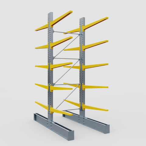 Cantilever Rack - Double Sided - Super Heavy Duty - Powder Coated - Full Bay - Height 4877mm