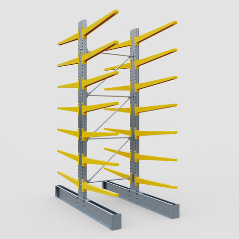 Cantilever Rack - Double Sided - Super Heavy Duty - Powder Coated - Full Bay - Height 4877mm