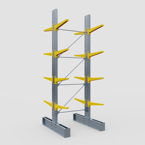 Cantilever Rack - Double Sided - Super Heavy Duty - Powder Coated - Full Bay - Height 4877mm