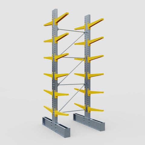 Cantilever Rack - Double Sided - Ultra Heavy Duty - Powder Coated - Full Bay - Height 4877mm
