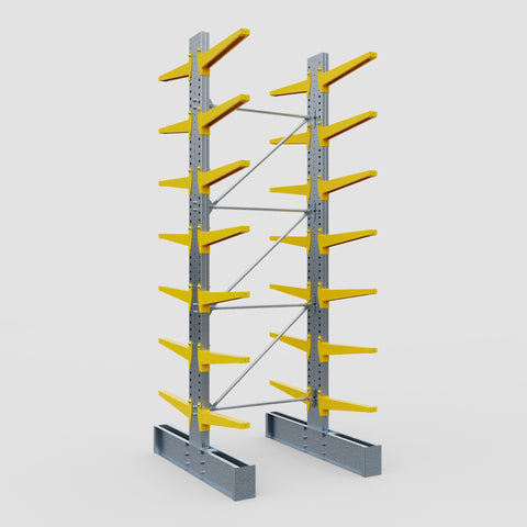 Cantilever Rack - Double Sided - Ultra Heavy Duty - Powder Coated - Full Bay - Height 4877mm