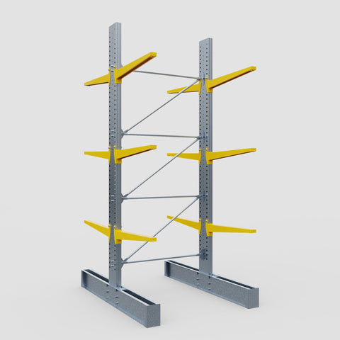 Cantilever Rack - Double Sided - Ultra Heavy Duty - Powder Coated - Full Bay - Height 4877mm