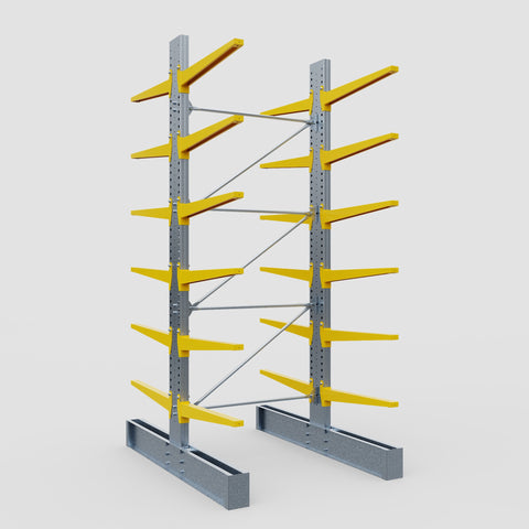 Cantilever Rack - Double Sided - Heavy Duty - Powder Coated - Full Bay - Height 4572mm