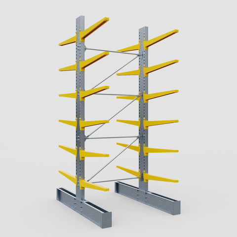 Cantilever Rack - Double Sided - Ultra Heavy Duty - Powder Coated - Full Bay - Height 4877mm