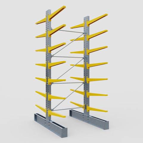 Cantilever Rack - Double Sided - Super Heavy Duty - Powder Coated - Full Bay - Height 4877mm