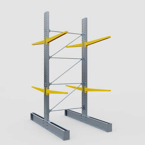 Cantilever Rack - Double Sided - Ultra Heavy Duty - Powder Coated - Full Bay - Height 4877mm
