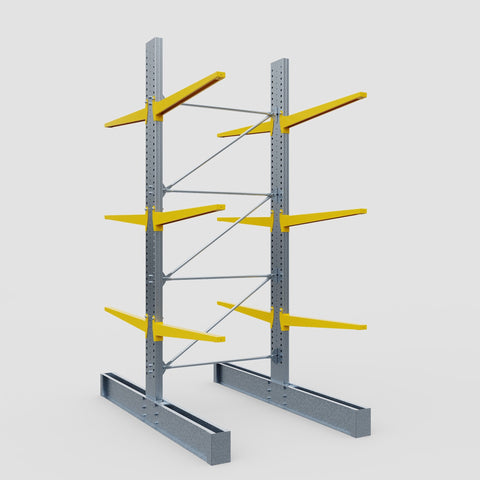 Cantilever Rack - Double Sided - Super Heavy Duty - Powder Coated - Full Bay - Height 4877mm