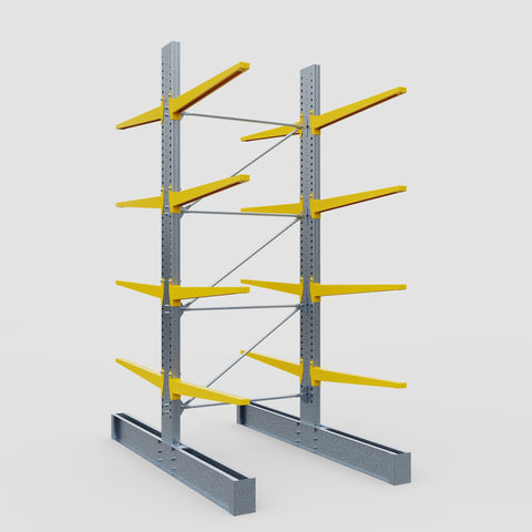 Cantilever Rack - Double Sided - Ultra Heavy Duty - Powder Coated - Full Bay - Height 4877mm