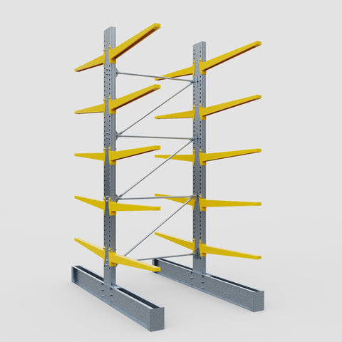 Cantilever Rack - Double Sided - Ultra Heavy Duty - Powder Coated - Full Bay - Height 4877mm