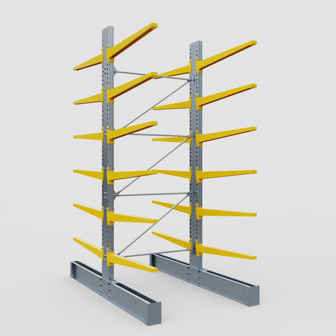 Cantilever Rack - Double Sided - Heavy Duty - Powder Coated - Full Bay - Height 4572mm