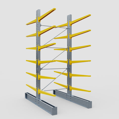 Cantilever Rack - Double Sided - Ultra Heavy Duty - Powder Coated - Full Bay - Height 4877mm