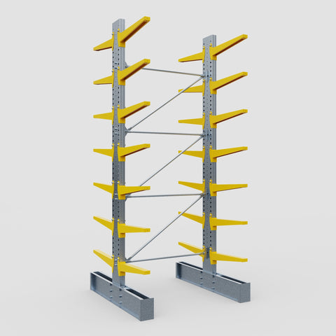 Cantilever Rack - Double Sided - Super Heavy Duty - Powder Coated - Full Bay - Height 4877mm