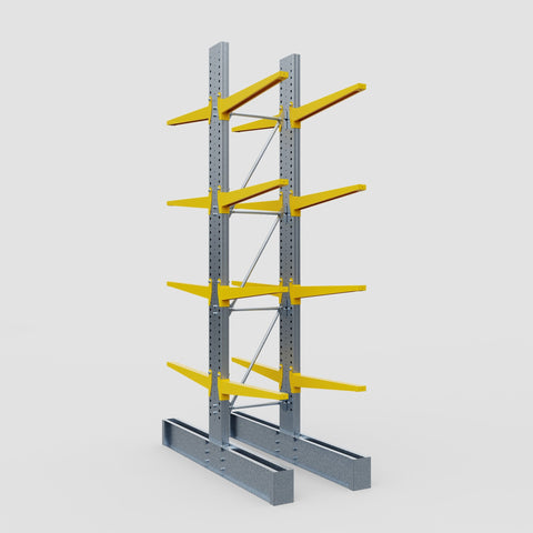 Cantilever Rack - Double Sided - Ultra Heavy Duty - Powder Coated - Full Bay - Height 4877mm