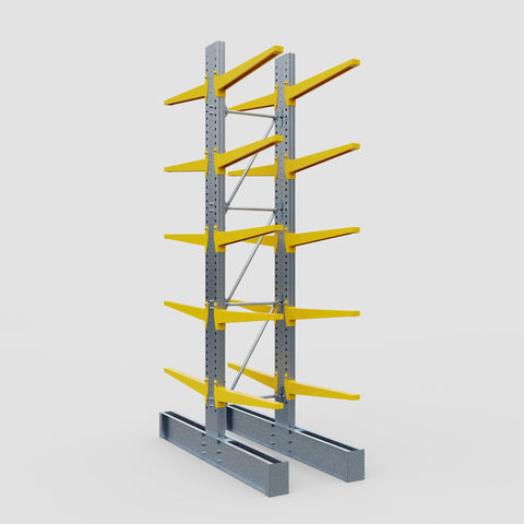 Cantilever Rack - Double Sided - Ultra Heavy Duty - Powder Coated - Full Bay - Height 4877mm