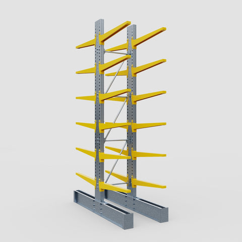 Cantilever Rack - Double Sided - Ultra Heavy Duty - Powder Coated - Full Bay - Height 4877mm