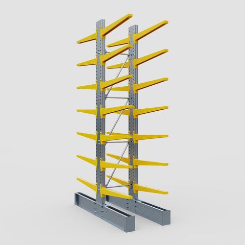 Cantilever Rack - Double Sided - Ultra Heavy Duty - Powder Coated - Full Bay - Height 4877mm