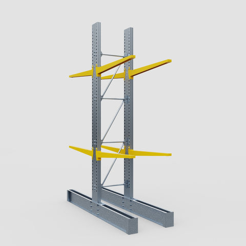 Cantilever Rack - Double Sided - Ultra Heavy Duty - Powder Coated - Full Bay - Height 4877mm