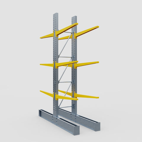 Cantilever Rack - Double Sided - Ultra Heavy Duty - Powder Coated - Full Bay - Height 4877mm