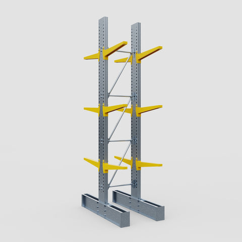 Cantilever Rack - Double Sided - Ultra Heavy Duty - Powder Coated - Full Bay - Height 4877mm