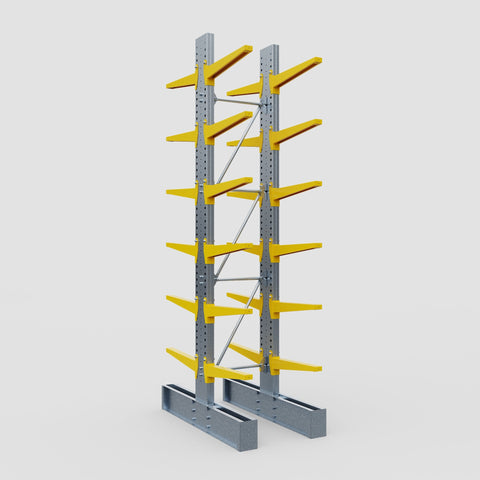 Cantilever Rack - Double Sided - Super Heavy Duty - Powder Coated - Full Bay - Height 4877mm