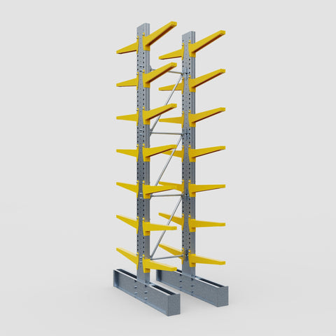 Cantilever Rack - Double Sided - Ultra Heavy Duty - Powder Coated - Full Bay - Height 4877mm