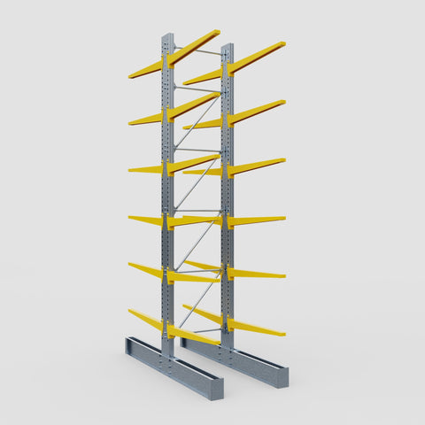 Cantilever Rack - Double Sided - Ultra Heavy Duty - Powder Coated - Full Bay - Height 5791mm