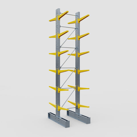 Cantilever Rack - Double Sided - Ultra Heavy Duty - Powder Coated - Full Bay - Height 5791mm