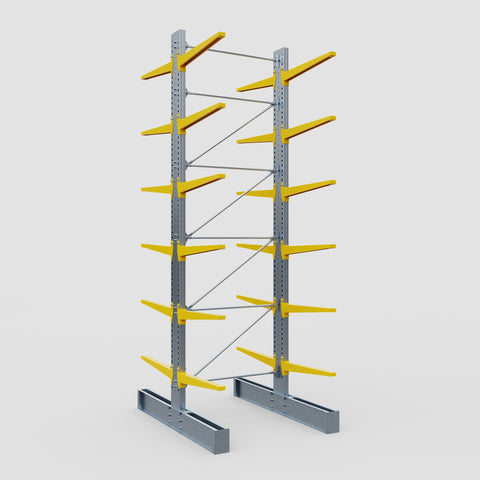 Cantilever Rack - Double Sided - Ultra Heavy Duty - Powder Coated - Full Bay - Height 5791mm