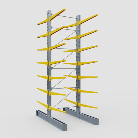 Cantilever Rack - Double Sided - Super Heavy Duty - Powder Coated - Full Bay - Height 5791mm