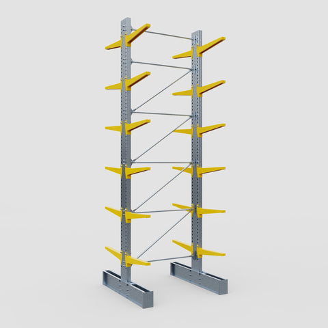 Cantilever Rack - Double Sided - Ultra Heavy Duty - Powder Coated - Full Bay - Height 5791mm