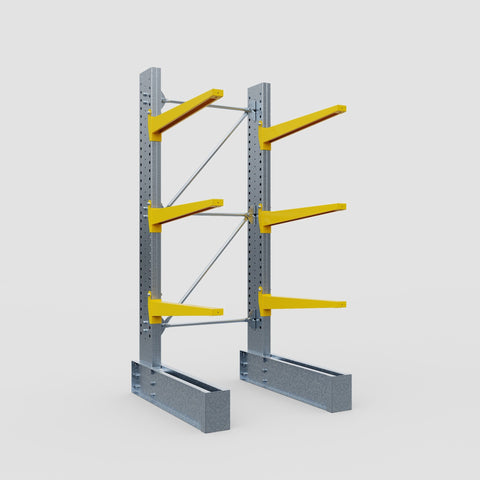 Cantilever Rack - Single Sided - Ultra Heavy Duty - Powder Coated - Full Bay - Height 4267mm