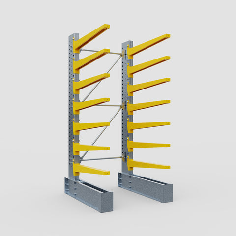 Cantilever Rack - Single Sided - Heavy Duty - Powder Coated - Full Bay - Height 3048mm