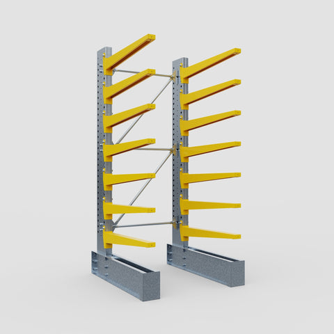 Cantilever Rack - Single Sided - Ultra Heavy Duty - Powder Coated - Full Bay - Height 4267mm