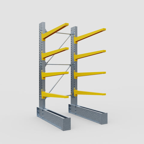 Cantilever Rack - Single Sided - Ultra Heavy Duty - Powder Coated - Full Bay - Height 4267mm