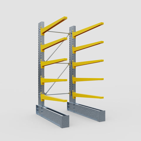 Cantilever Rack - Single Sided - Super Heavy Duty - Powder Coated - Full Bay - Height 4267mm