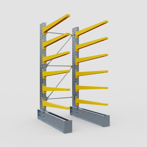 Cantilever Rack - Single Sided - Ultra Heavy Duty - Powder Coated - Full Bay - Height 4267mm