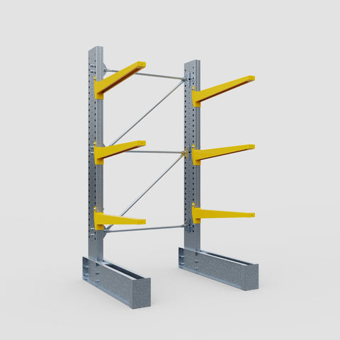 Cantilever Rack - Single Sided - Ultra Heavy Duty - Powder Coated - Full Bay - Height 4267mm