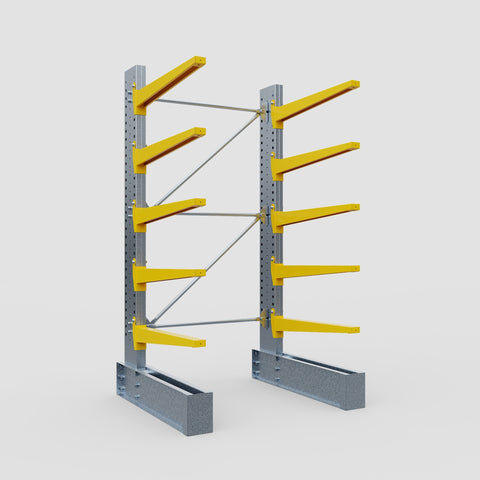 Cantilever Rack - Single Sided - Ultra Heavy Duty - Powder Coated - Full Bay - Height 4267mm