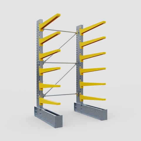 Cantilever Rack - Single Sided - Super Heavy Duty - Powder Coated - Full Bay - Height 4267mm