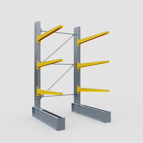 Cantilever Rack - Single Sided - Super Heavy Duty - Powder Coated - Full Bay - Height 4267mm