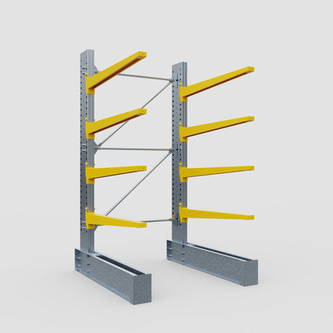 Cantilever Rack - Single Sided - Super Heavy Duty - Powder Coated - Full Bay - Height 4267mm
