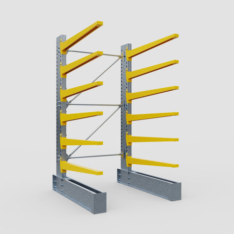 Cantilever Rack - Single Sided - Super Heavy Duty - Powder Coated - Full Bay - Height 4267mm