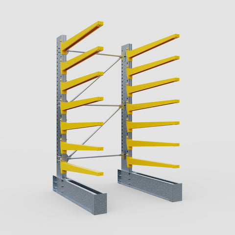 Cantilever Rack - Single Sided - Super Heavy Duty - Powder Coated - Full Bay - Height 4267mm
