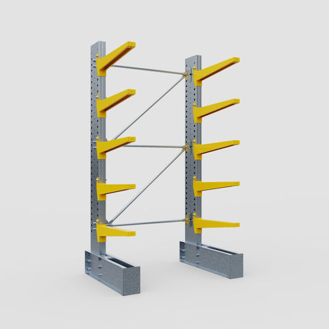 Cantilever Rack - Single Sided - Ultra Heavy Duty - Powder Coated - Full Bay - Height 4267mm