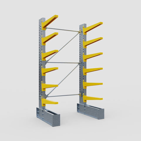 Cantilever Rack - Single Sided - Super Heavy Duty - Powder Coated - Full Bay - Height 4267mm