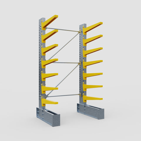 Cantilever Rack - Single Sided - Ultra Heavy Duty - Powder Coated - Full Bay - Height 4267mm