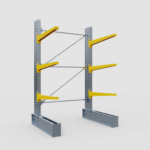 Cantilever Rack - Single Sided - Ultra Heavy Duty - Powder Coated - Full Bay - Height 4267mm