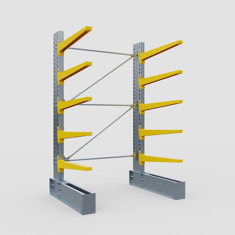 Cantilever Rack - Single Sided - Ultra Heavy Duty - Powder Coated - Full Bay - Height 4267mm